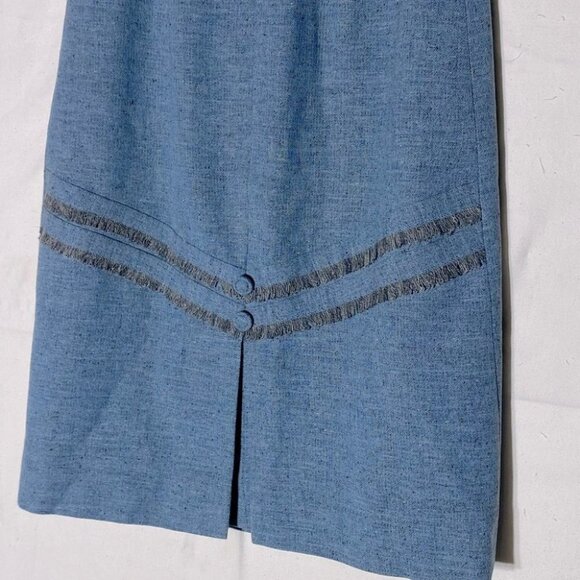Vintage Handmade Blue Midi Skirt XS - Picture 3 of 9